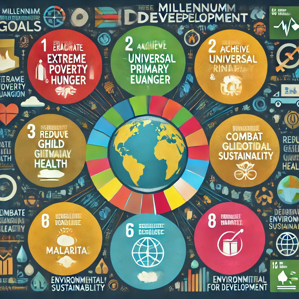 A visually appealing infographic representing the Millennium Development Goals (MDGs)... Impact of Millennium Development Goals